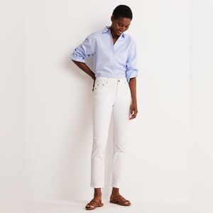 Boden White Slim Straight Jeans